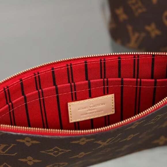 🍀Louis Vuitton NEVERFULL MM Monogram Cherry with Pouch - Picture 11 of 11